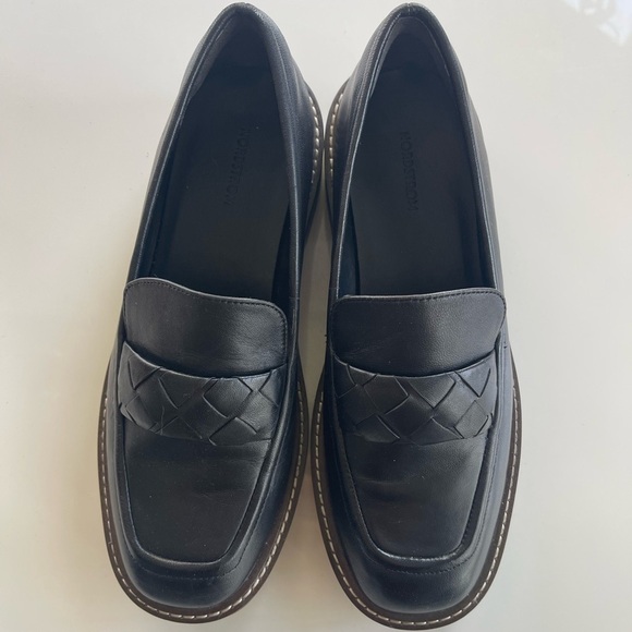 Nordstrom Notorie-Lea Black Chunky Sole Loafer - 8w